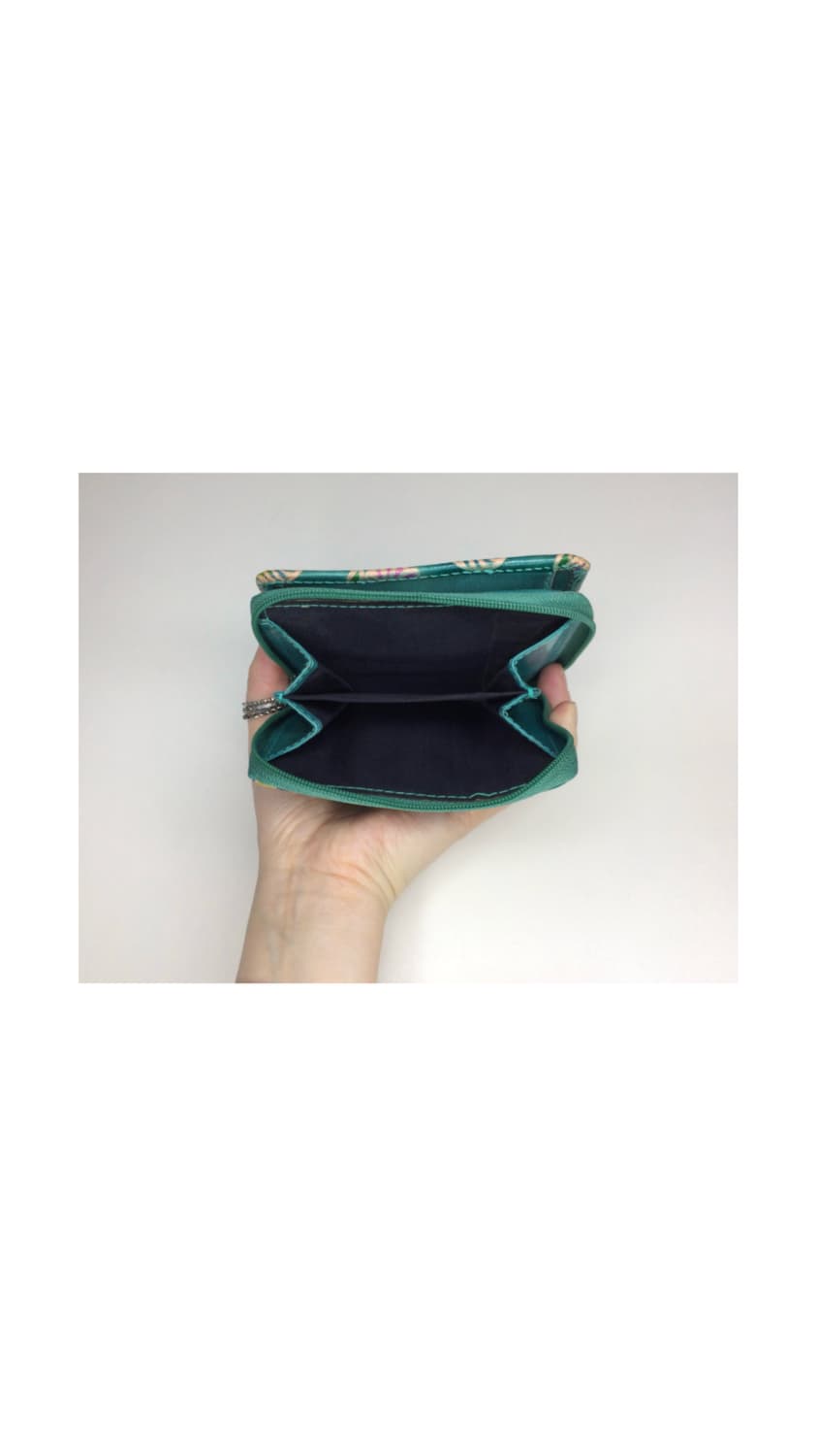 빈티지 에스닉 패턴 청록 지갑  상품이미지4