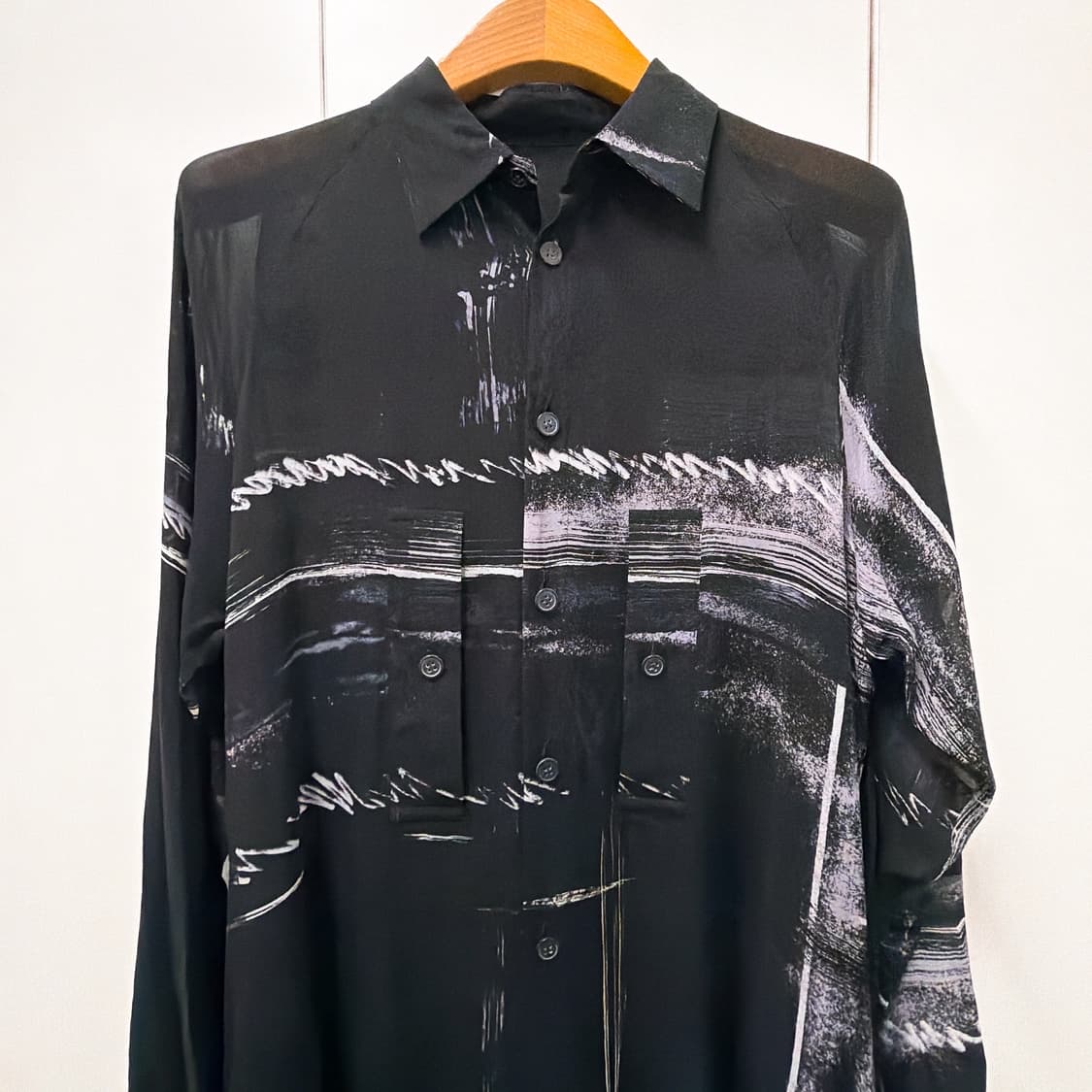(정품/새상품) Y's 요지 야마모토 여성 블랙 셔츠 드레스 상품이미지2