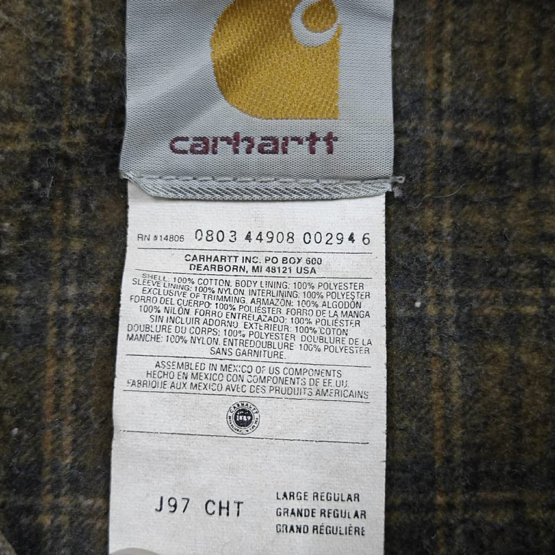 칼하트 자켓 J97 CHT 상품이미지3