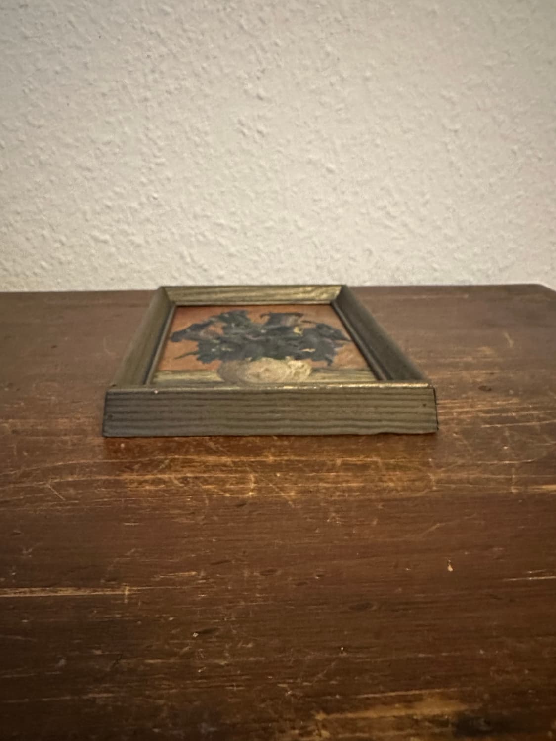 독일)빈티지 파랑꽃 유화(핸드페인팅) 상품이미지3