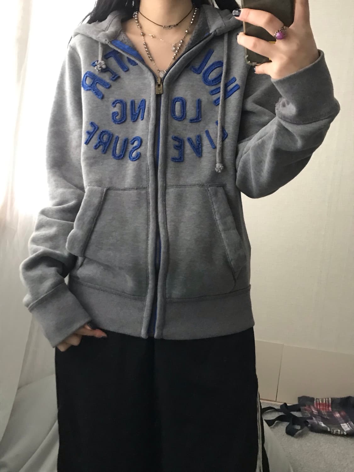 홀리스터 그레이 후드집업 상품이미지2