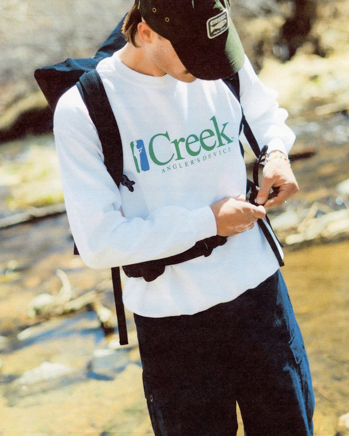Creek Anglers Device 크릭 맨투맨 S 새상품 화이트 상품이미지1