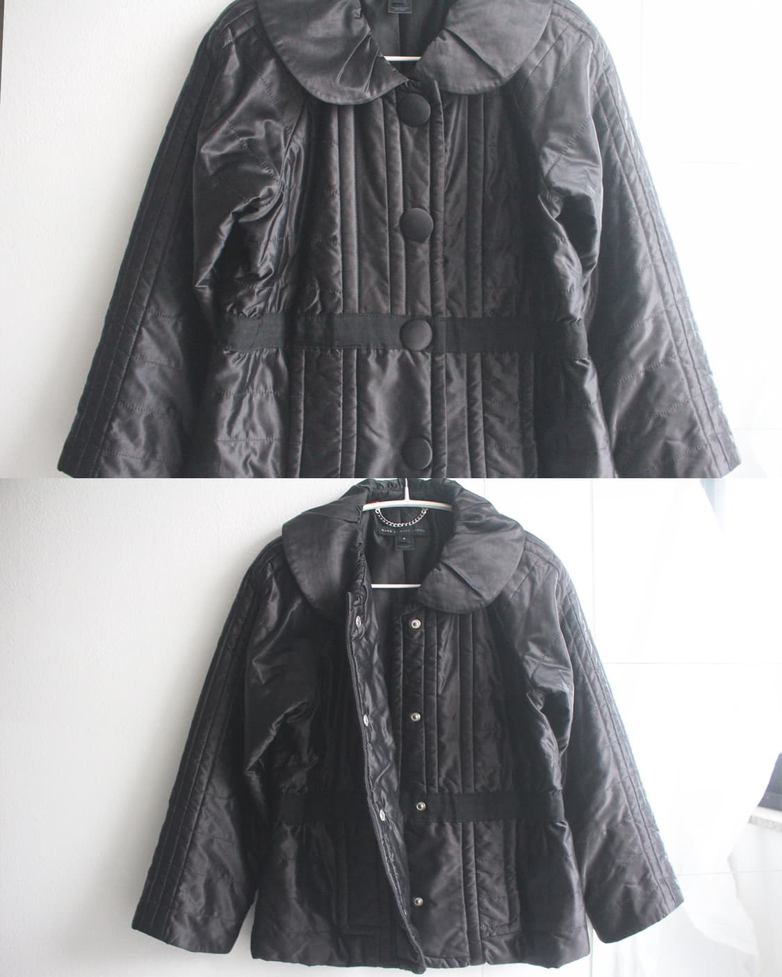 shirring round collar padded coat 상품이미지3