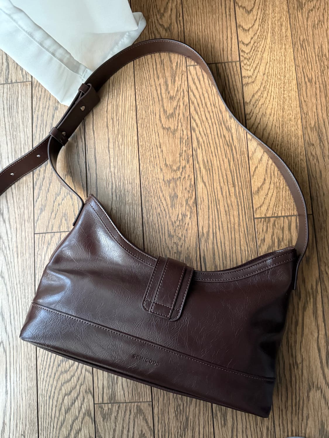 세미코드 베일 미들백 다크브라운 상품이미지5