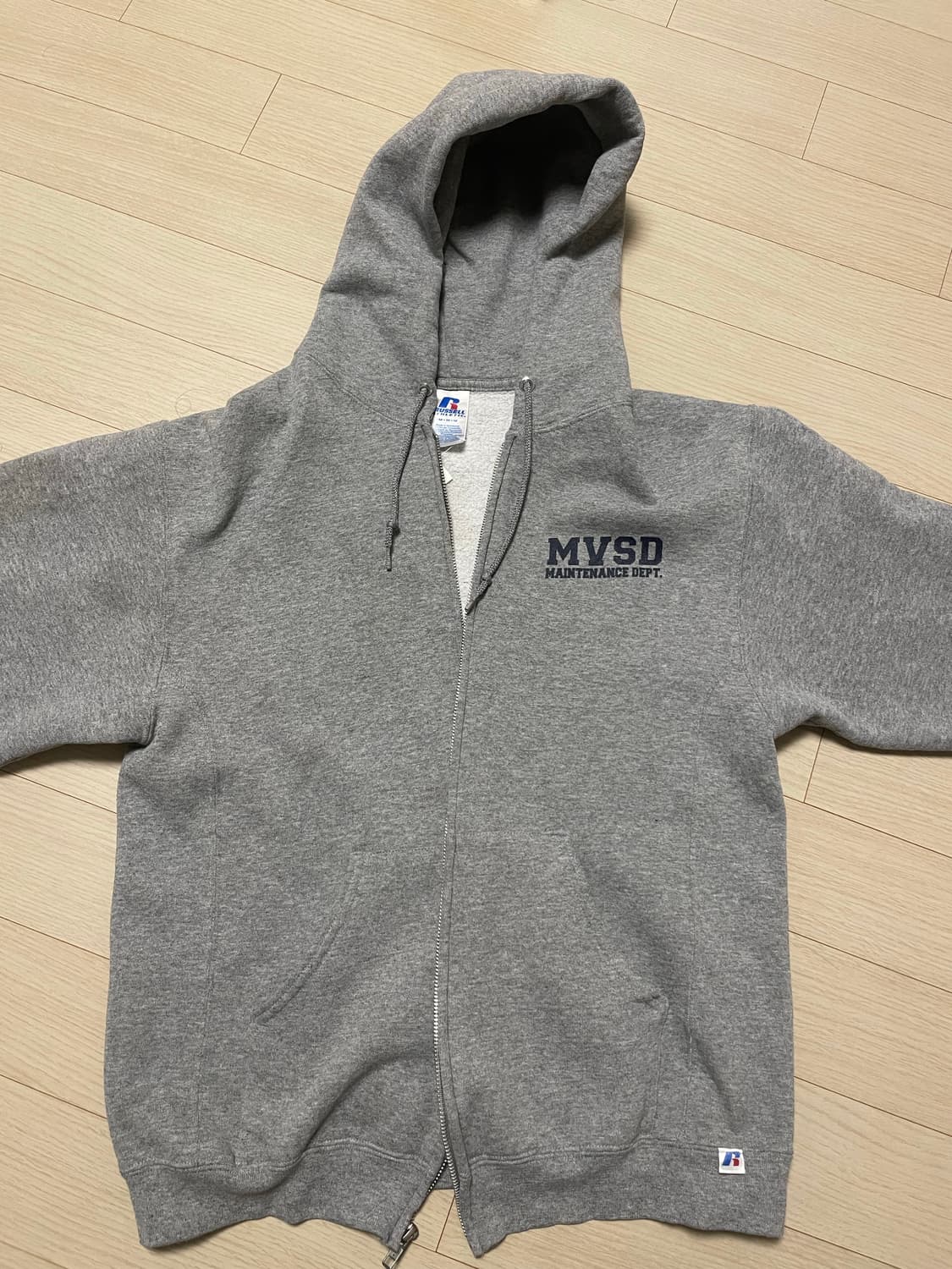 러셀 후드집업 그레이 M 상품이미지1