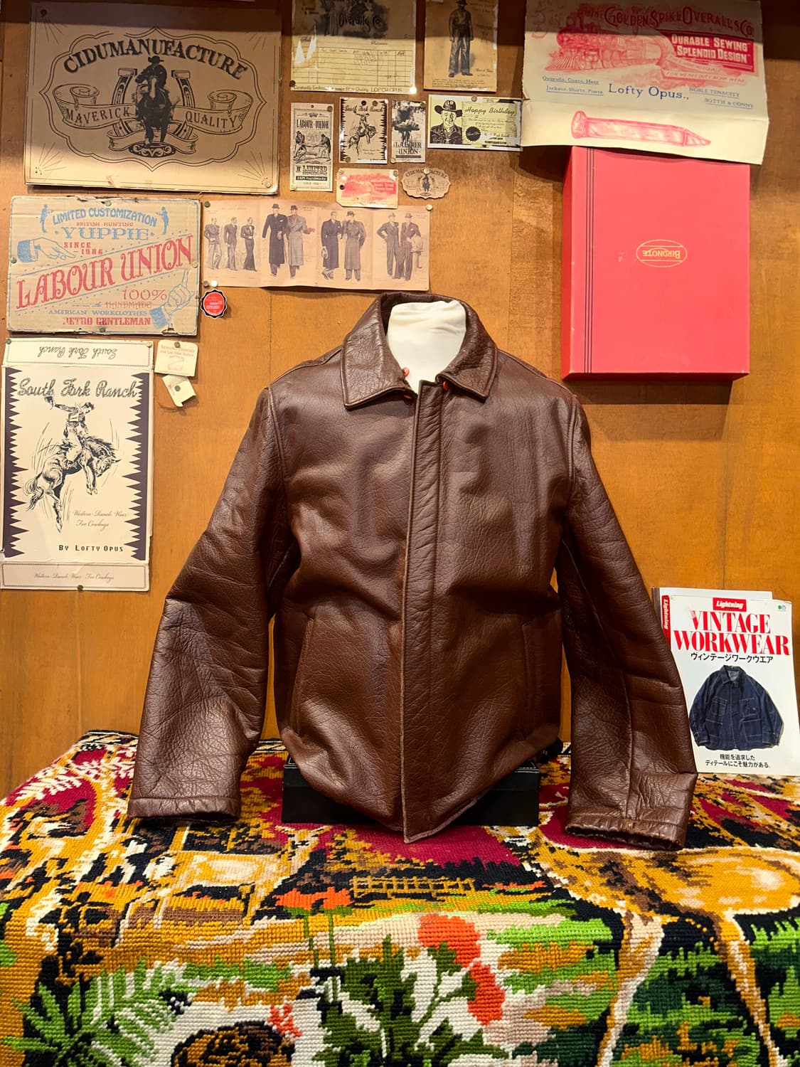 ( L-XL ) 가죽자켓 레더자켓 소가죽자켓 빈티지가죽자켓 봄버자켓 상품이미지3