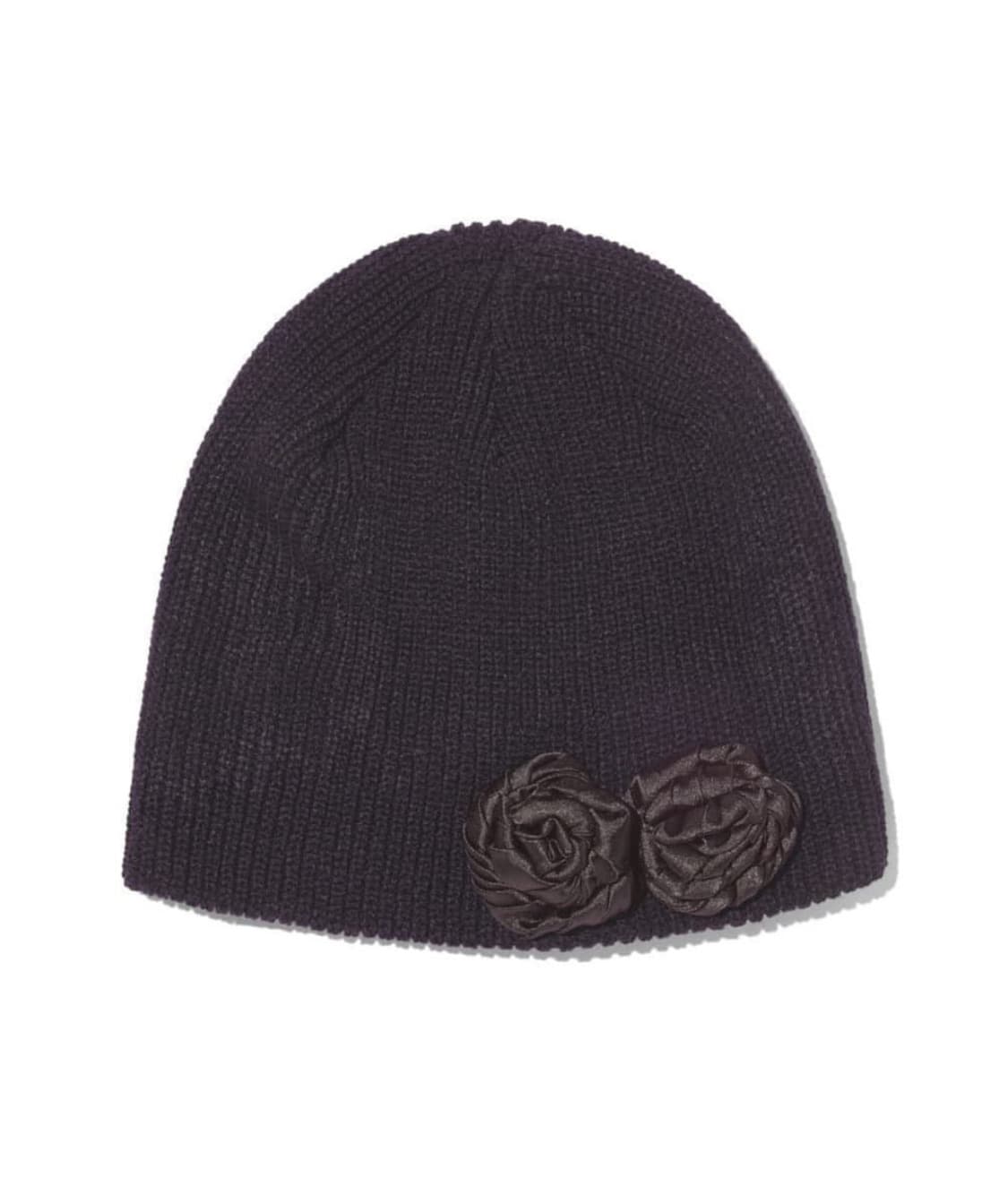 미스치프 코사지 니트 비니 브라운 상품이미지1