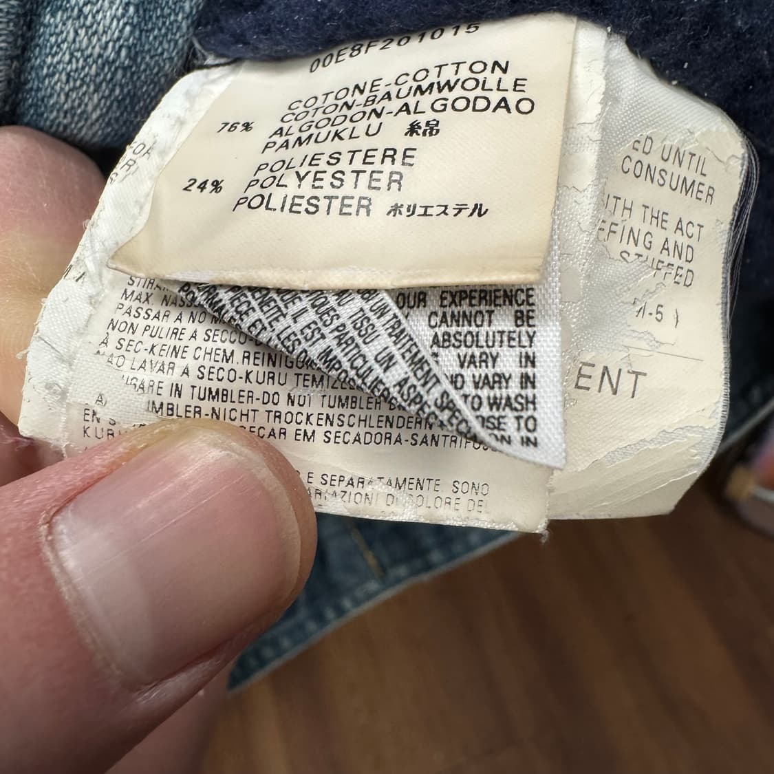 00s 디젤 보아 퍼카라 쉐르파 데님 자켓 전면 투포켓 포인트 연청 상품이미지7