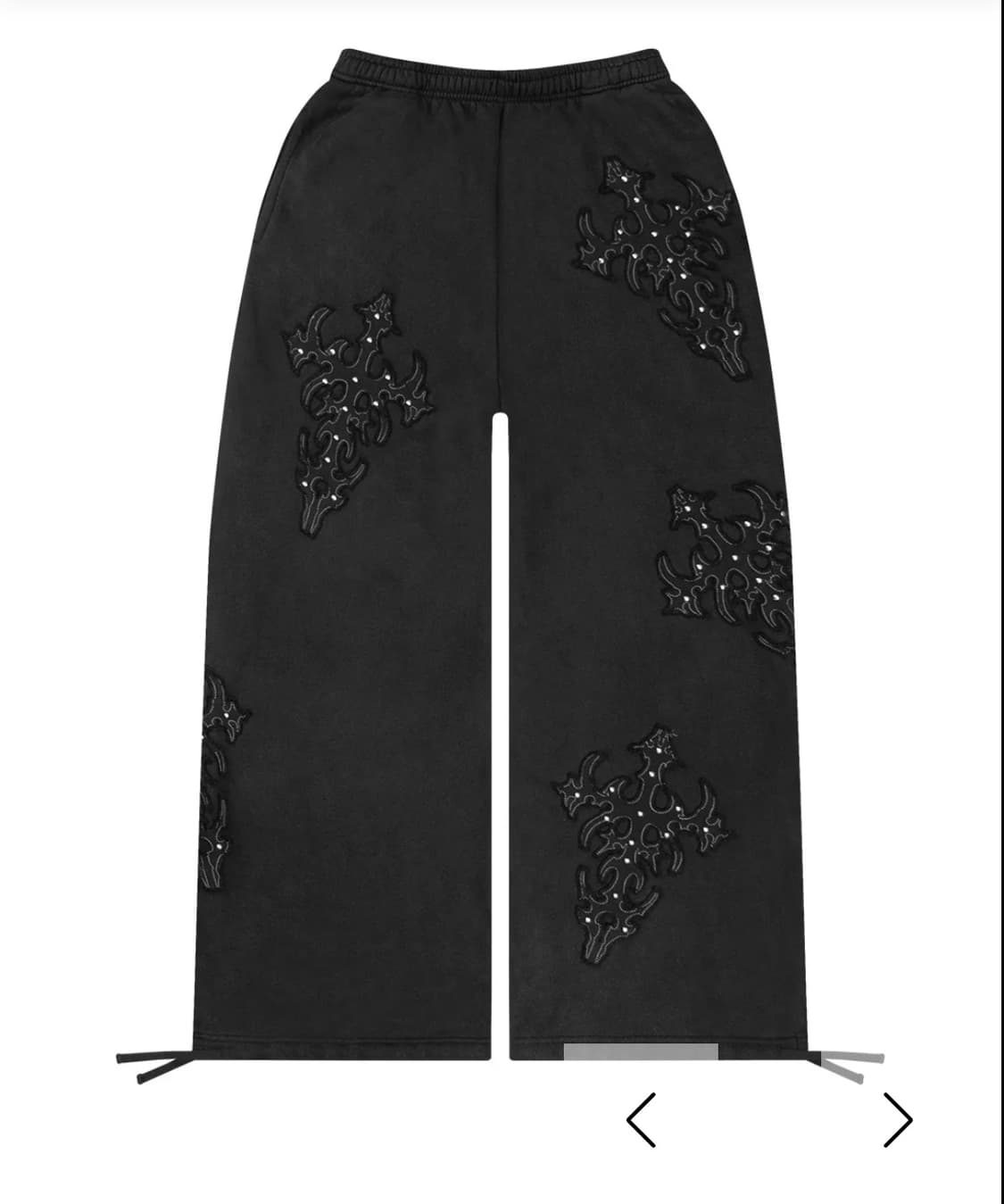SINNER STUDDED OVERSIZED SWEATPANTS BLAC 상품이미지4