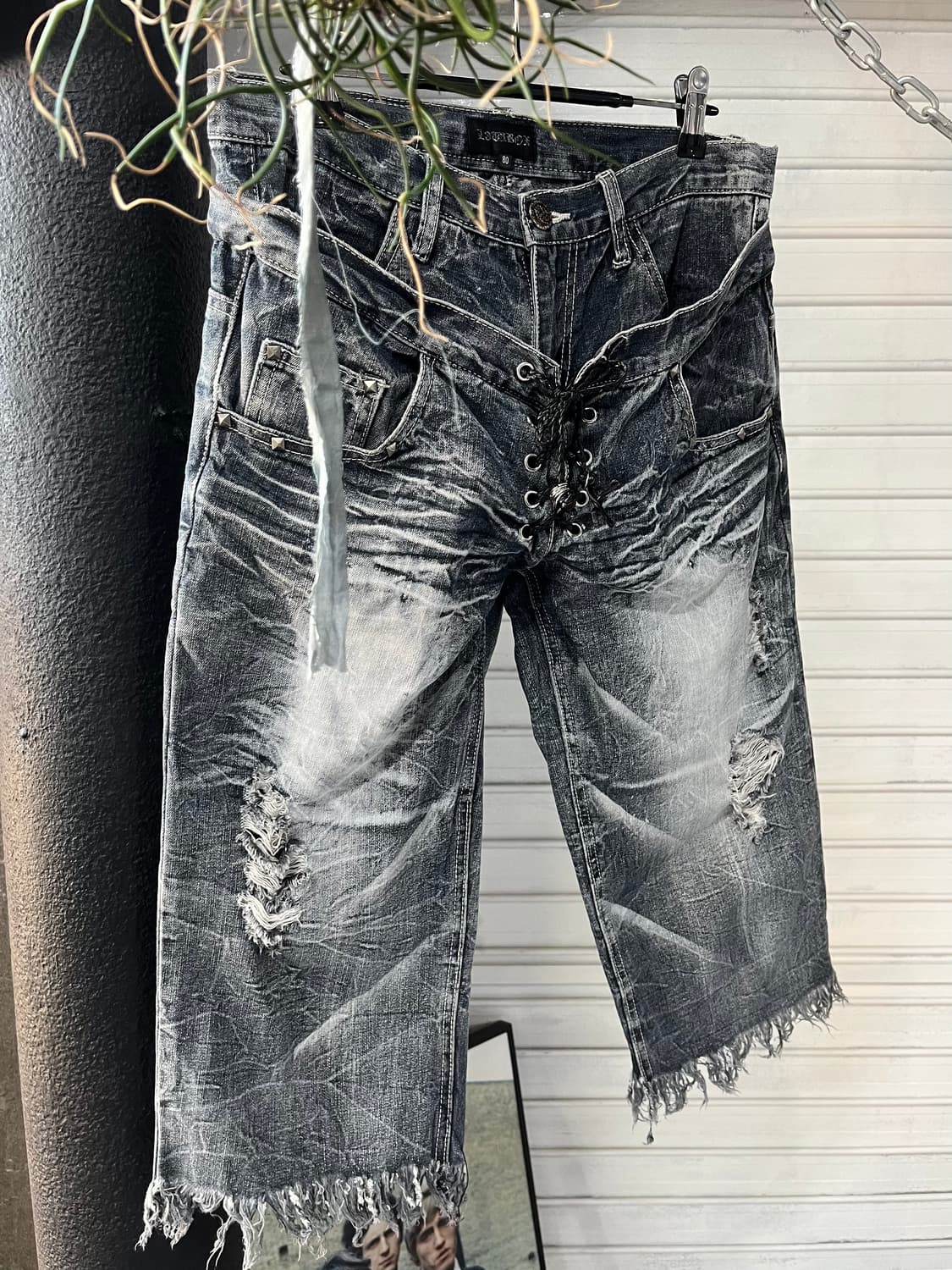 vtg punk layered washed short 상품이미지3