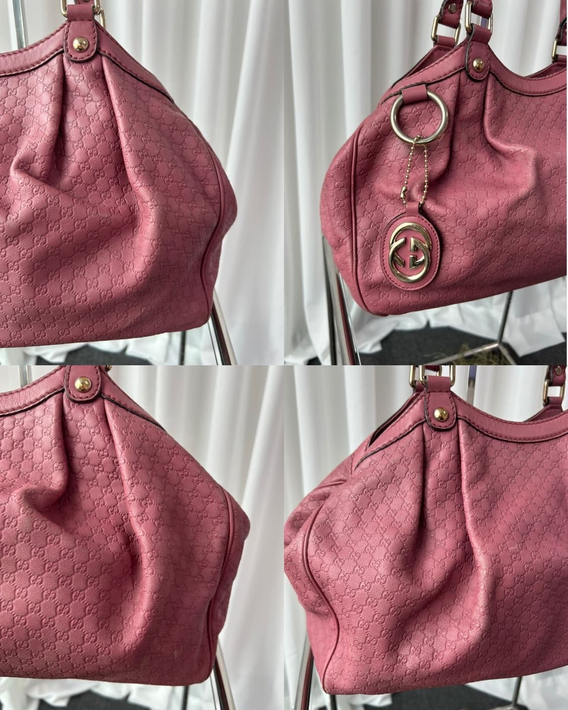 구찌 핑크 수키 레더 숄더백 상품이미지5