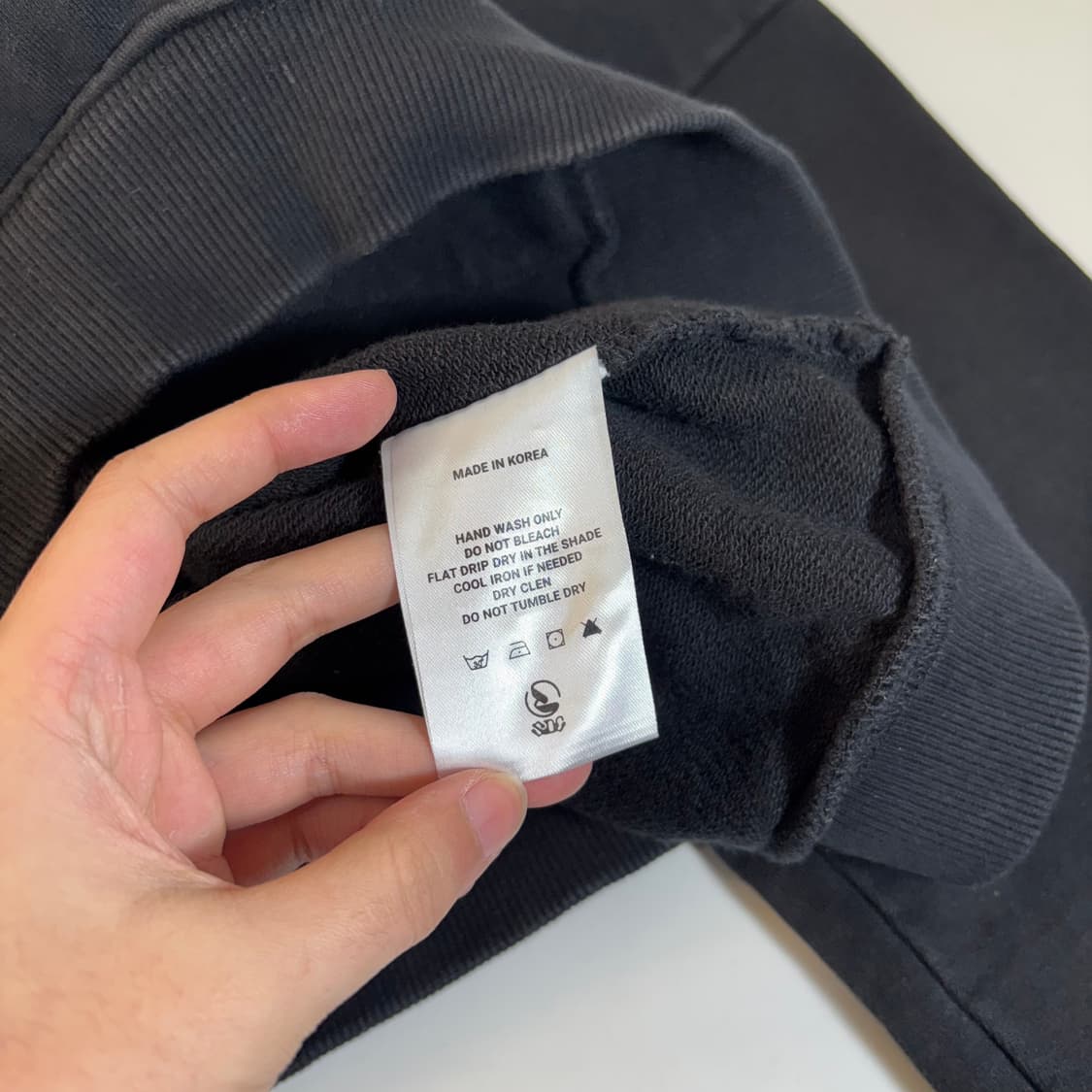 95-100 S 선데이오프클럽 블랙 루즈오버핏 스웻후드티 상품이미지5