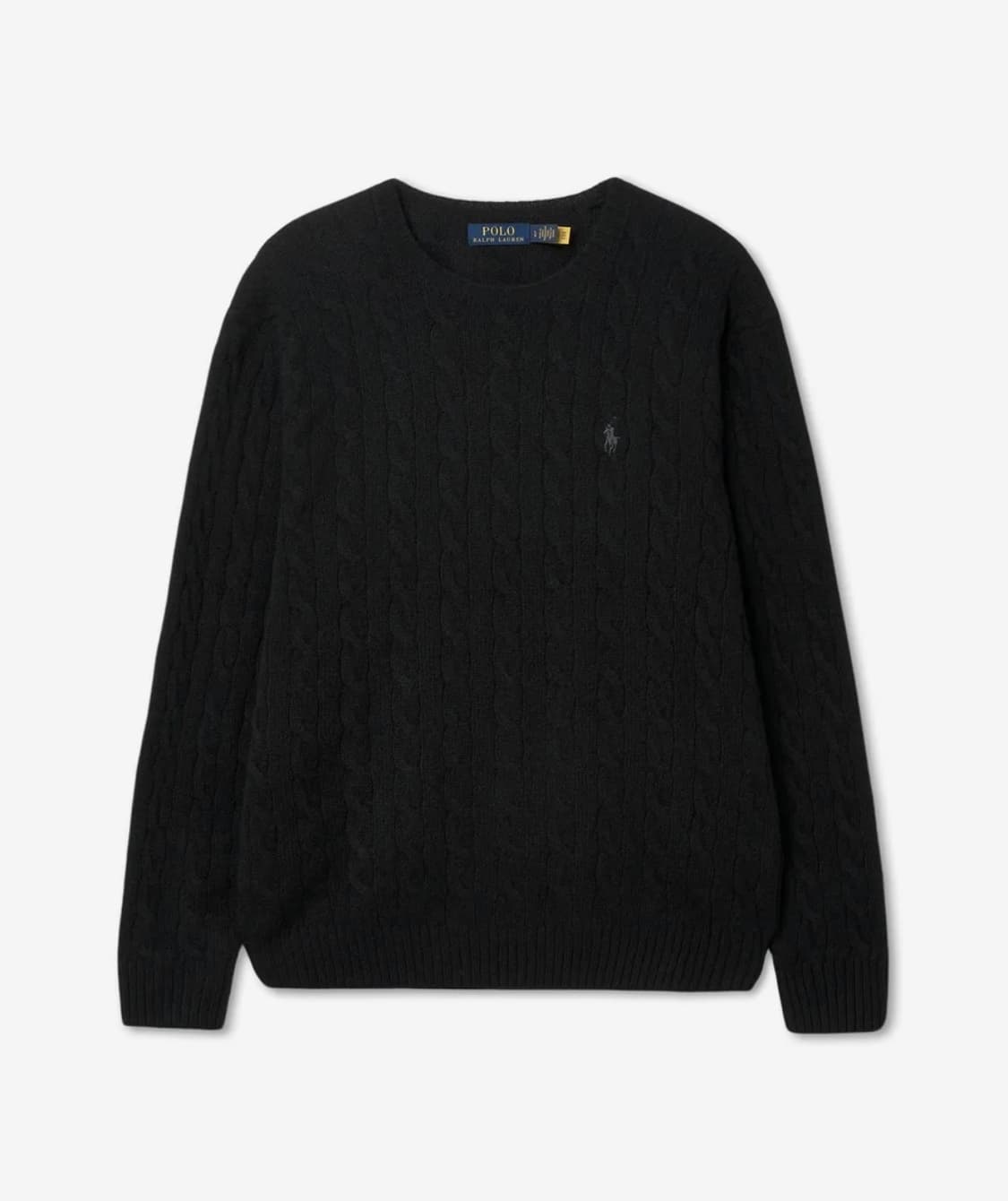 폴로 울 캐시미어 니트 블랙 상품이미지1
