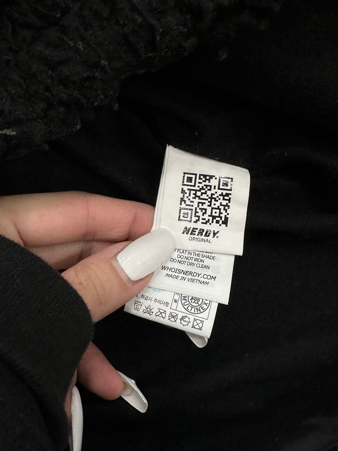 널디 뽀글이 플리스 집업 블랙 상품이미지5