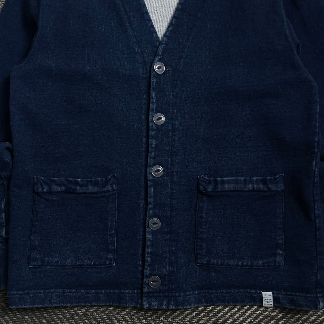 커버낫 인디고 스웨트 가먼트 코튼 가디건 o 4195 상품이미지4