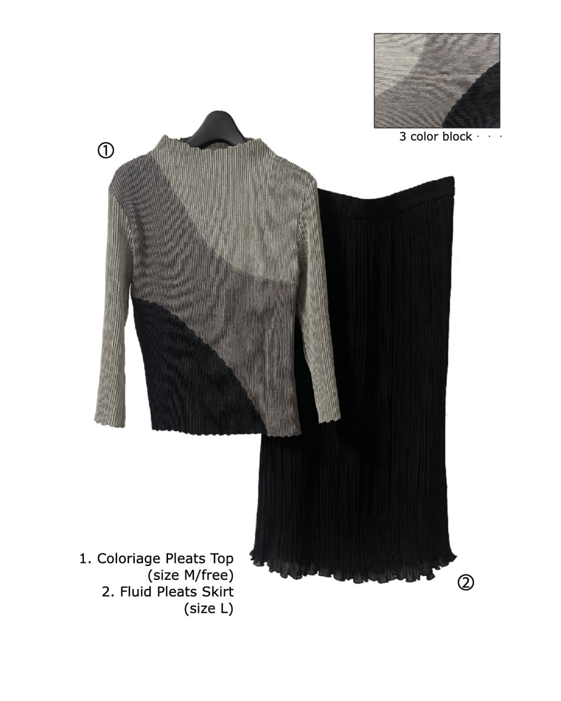 Coloriage Pleats Blouse Top 상품이미지6