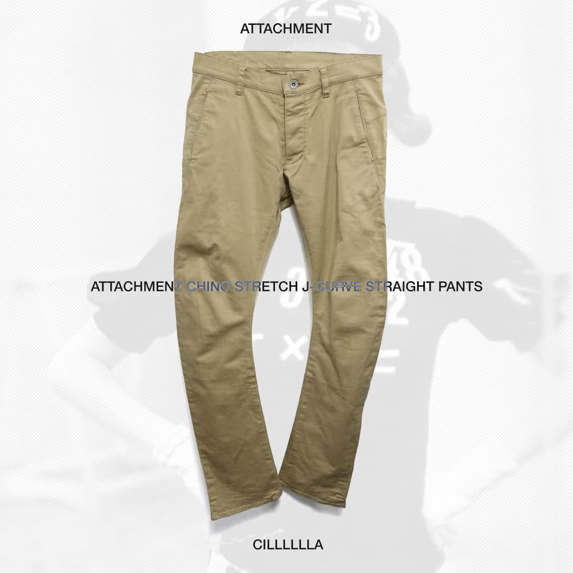 [2]ATTACHMENT 어태치먼트 치노 스트레치 J커브 스트레이트 팬츠 상품이미지1