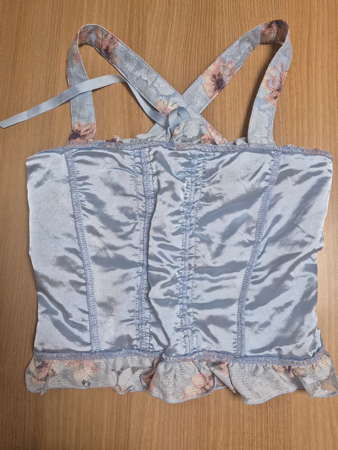 로리타 레이스업  히메갸루 스카이블루 브라탑 상품이미지3