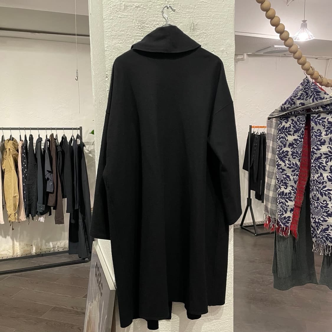  요지야마모토 숄카라 울 코트 상품이미지3