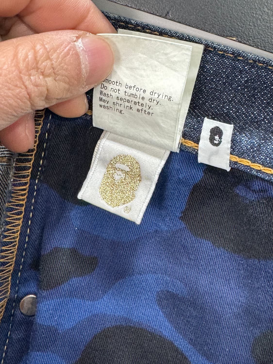 베이프OG 스타 자수데님 M 상품이미지7