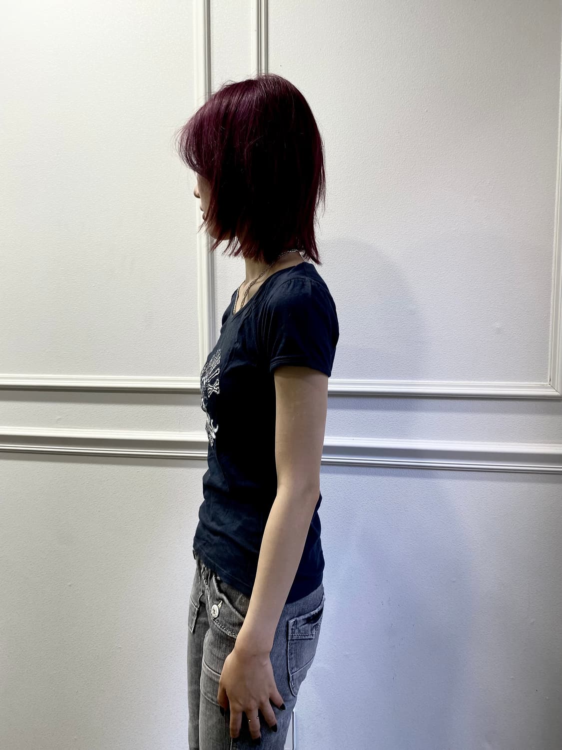 Y2K Print Slim Fit Tee 상품이미지3