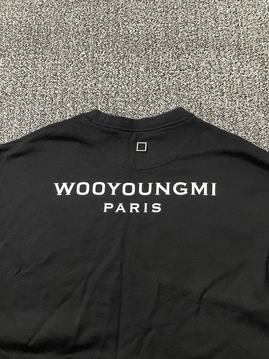 빈티지9. 우영미 코튼 백 로고 긴팔 티셔츠 롱 슬리브 맨투맨 블랙 상품이미지3