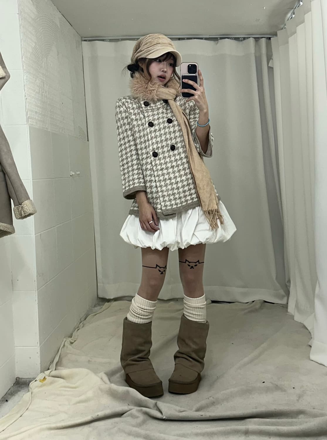 데일리 베이지 라떼 갸루 니혼진 코디세트 상품이미지2