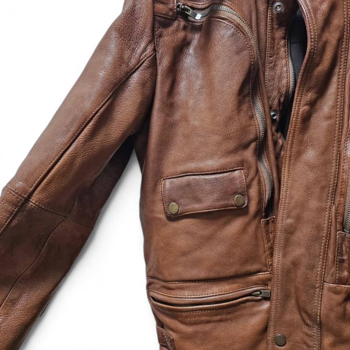 C.P. Company 빈티지 가죽 고글 자켓 상품이미지4