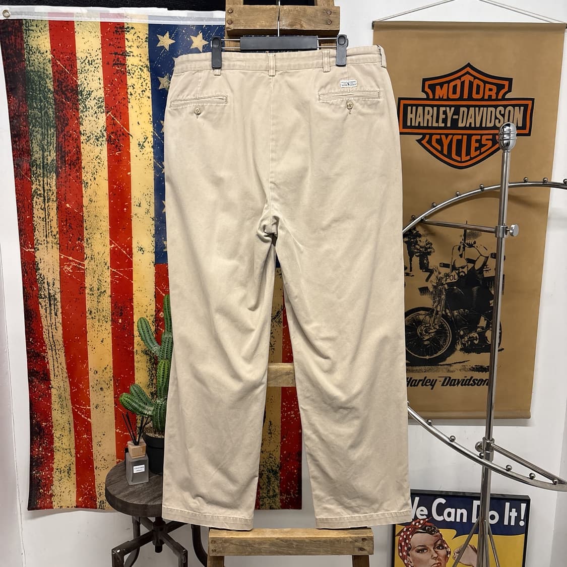 80~90s 폴로 랄프로렌 클래식 더블플리츠 베이지 치노팬츠 N767 상품이미지2