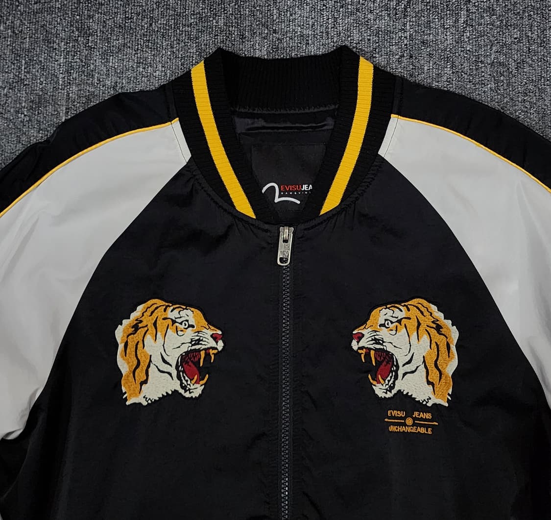에비수 오리엔탈 타이거 자수 스카쟌 자켓 XL 상품이미지4