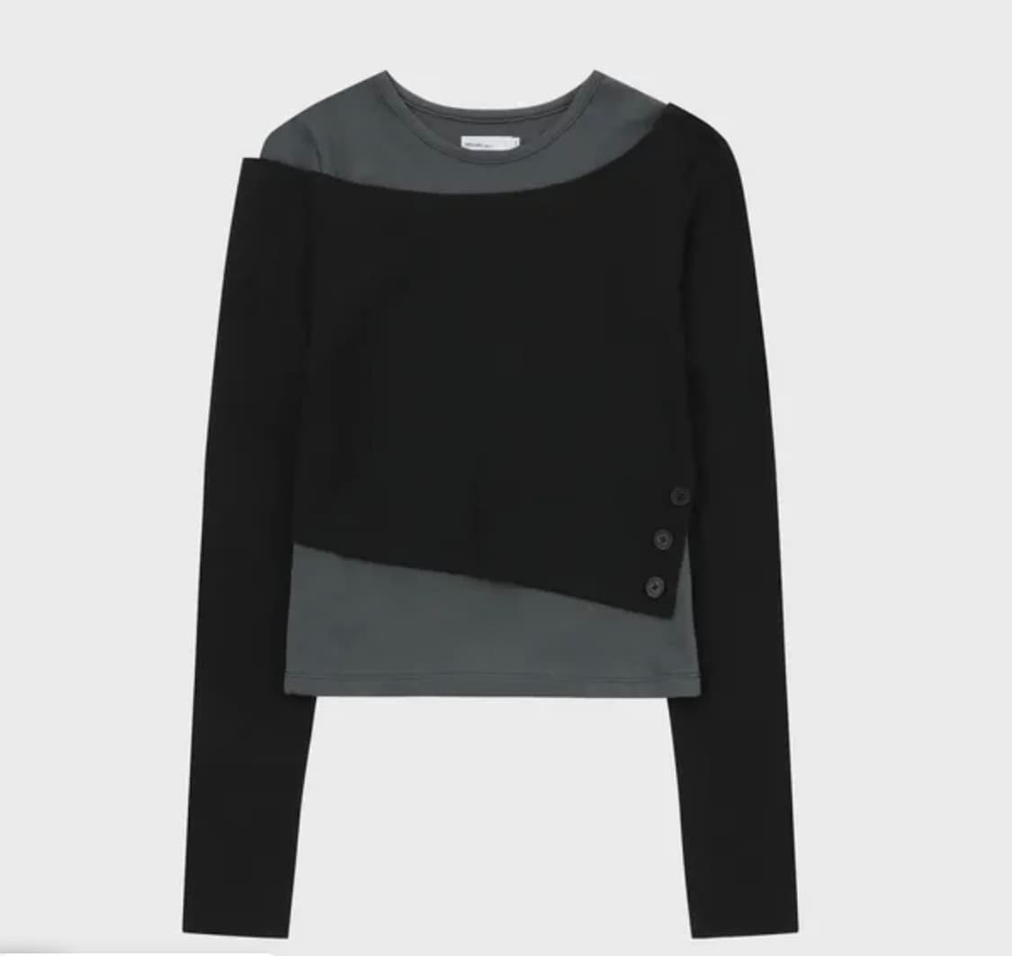 미세키서울 레이어드 롱슬리브 블랙 해 상품이미지1