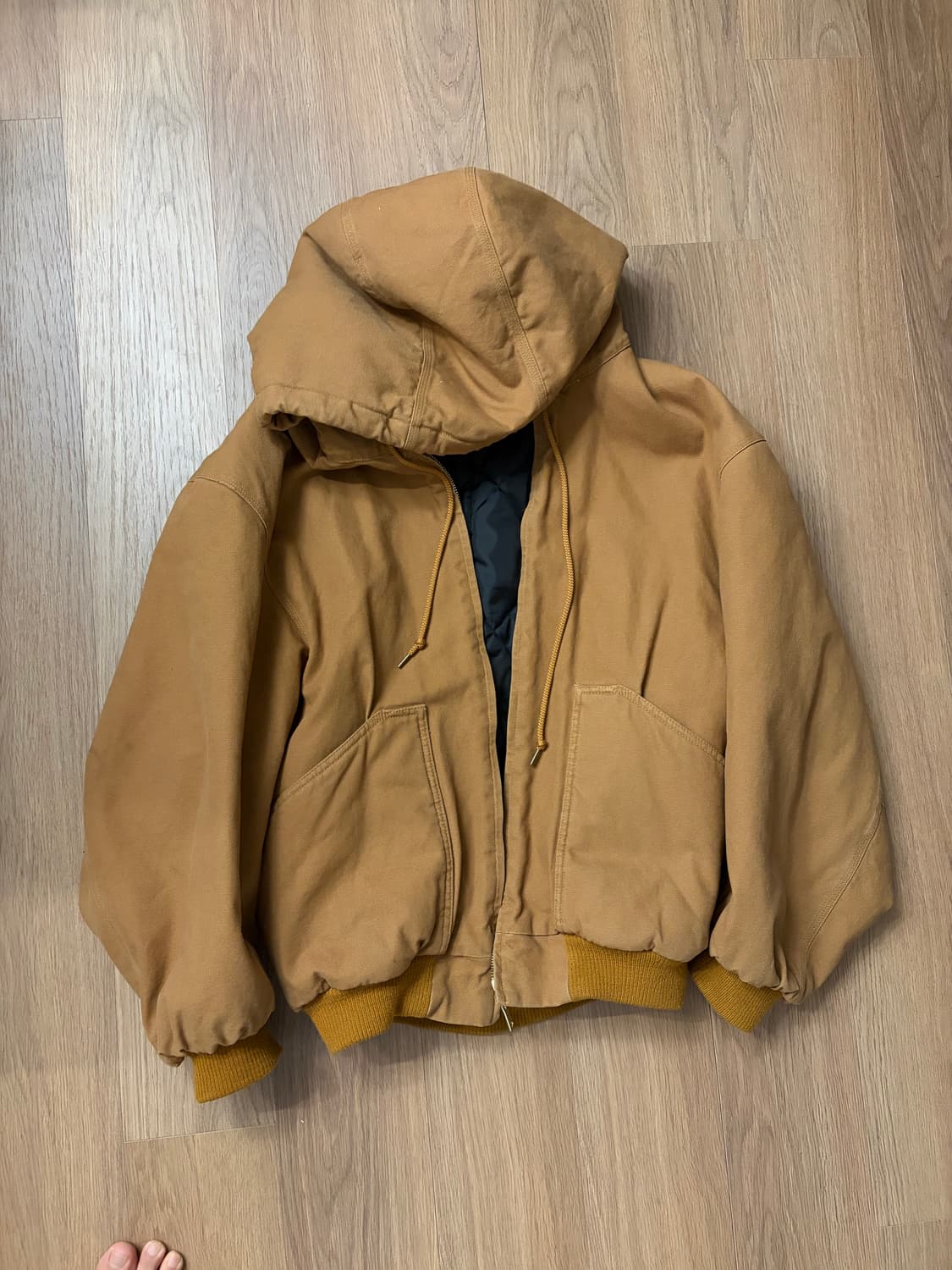 [M] R13 후드 봄버 탄컬러 상품이미지1