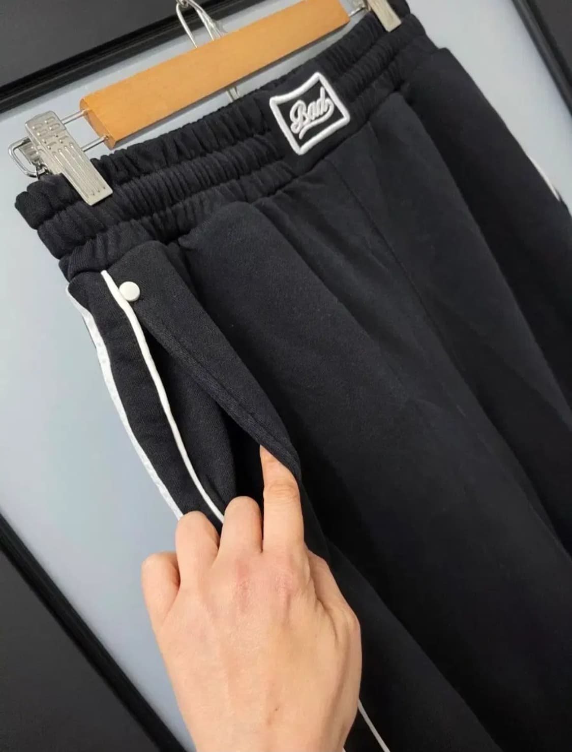 배드블러드 빌리 2 Way 커브드 조거 트라우져 트레이닝 팬츠 블랙 상품이미지5