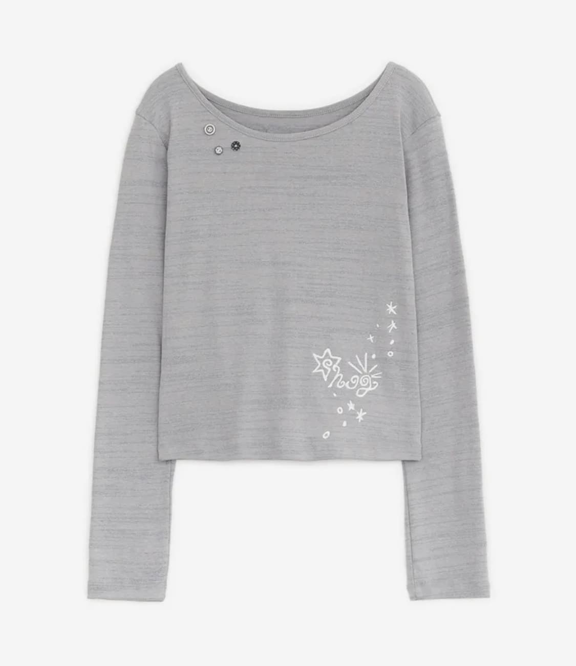 허그유어스킨 허그 스티치 니트 티 (그레이시 핑크) 상품이미지1