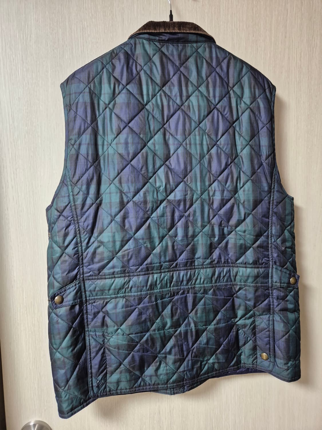 폴로 랄프로렌  블랙와치 타단 체크 패딩 조끼 라지 남성 상품이미지8