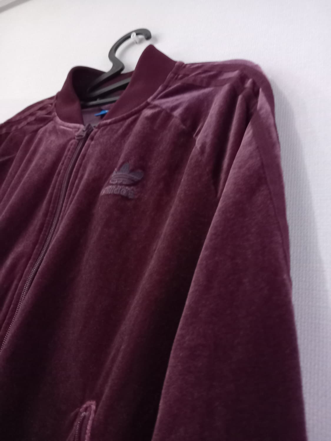 아디다스 희귀 벨벳 마룬 여자 트랙탑 저지 져지집업 90/S 상품이미지2