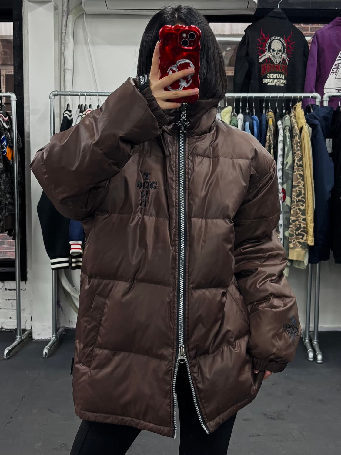 도그타운 브라운 투웨이 패딩 상품이미지1