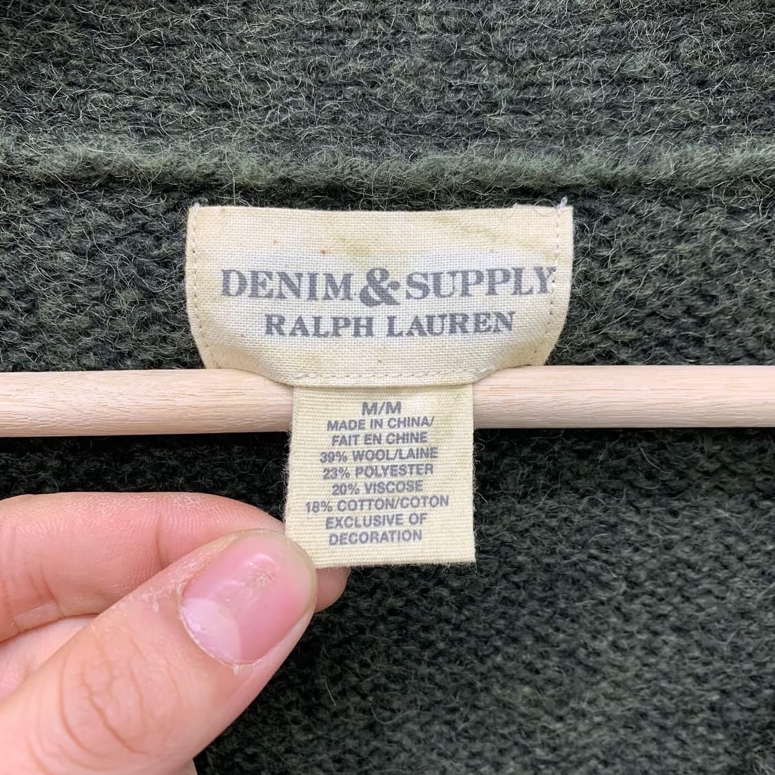 데님앤서플라이 그린 울혼방 니트 가디건  상품이미지7