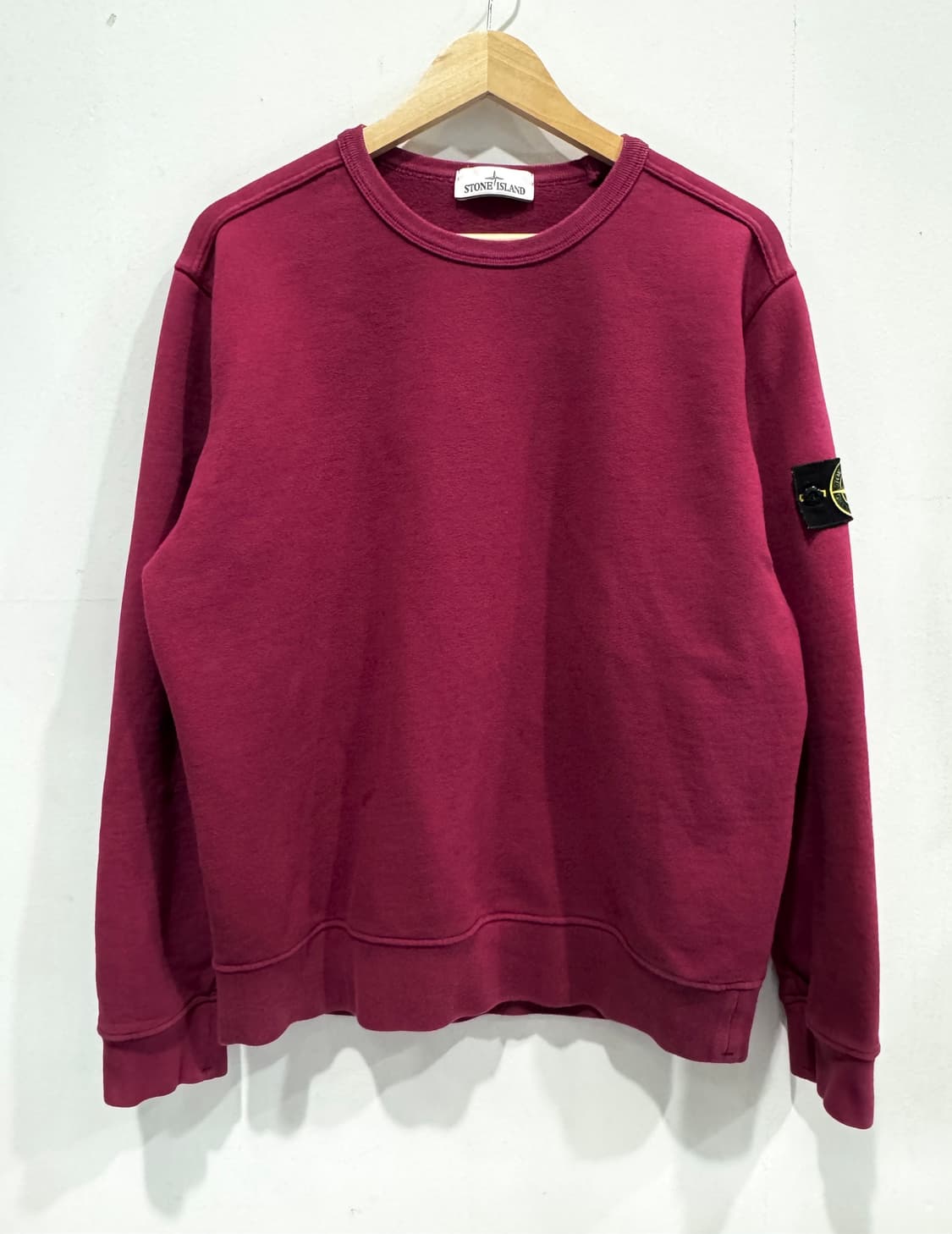 스톤아일랜드 맨투맨 XL 버건디 정품 상품이미지1