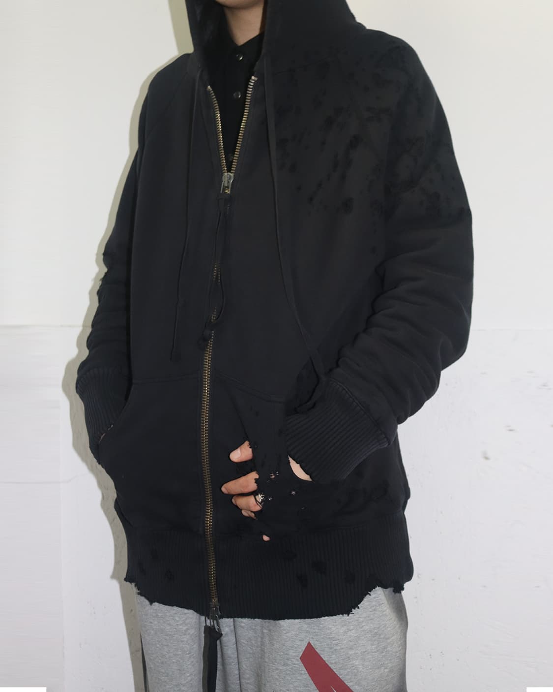 그렉 로렌 디스트로이드 프론트 집 후디 상품이미지3