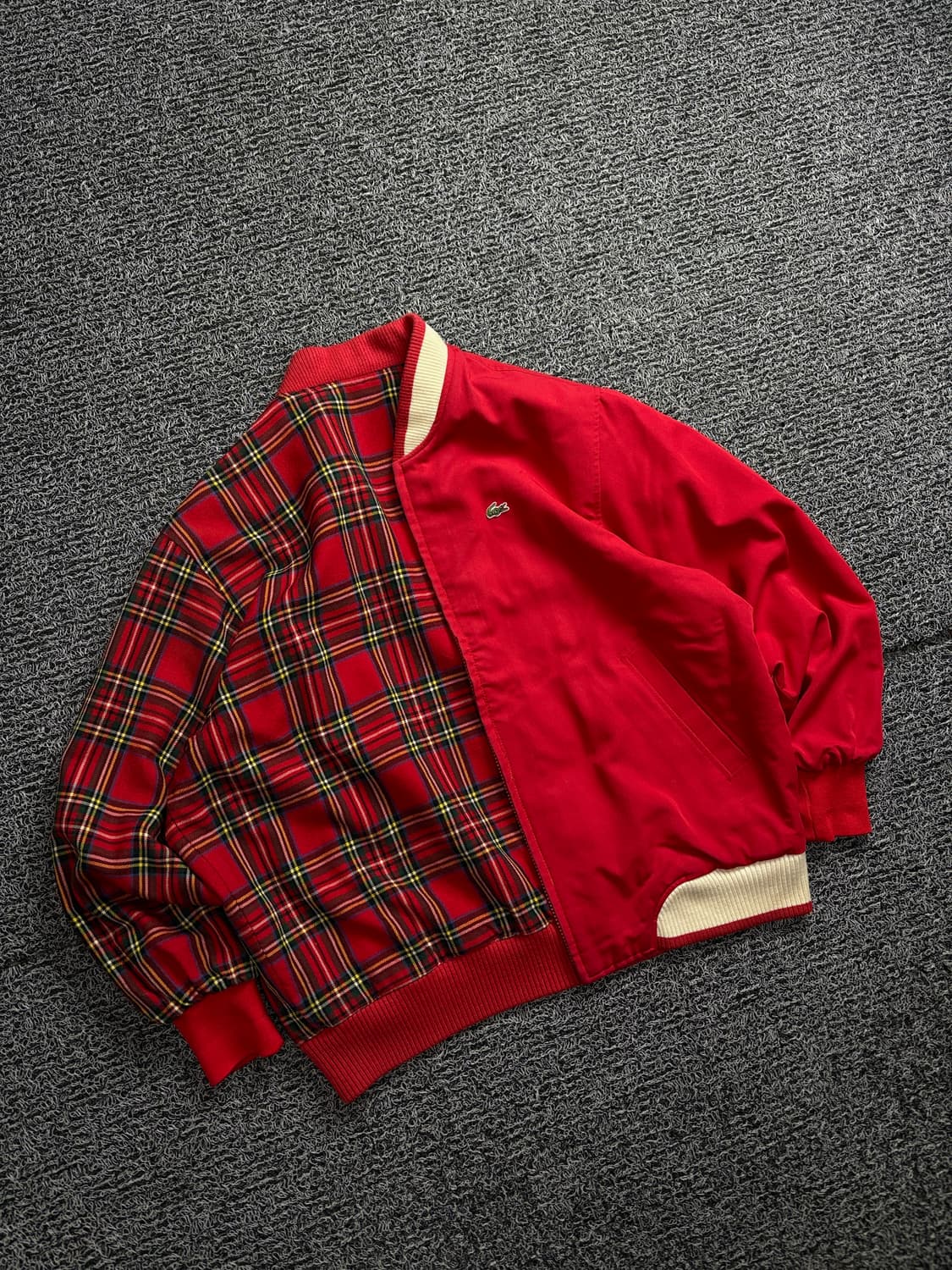 00s 라코스테 아카이브 리버시블 타탄체크 울 자켓 2254 상품이미지1