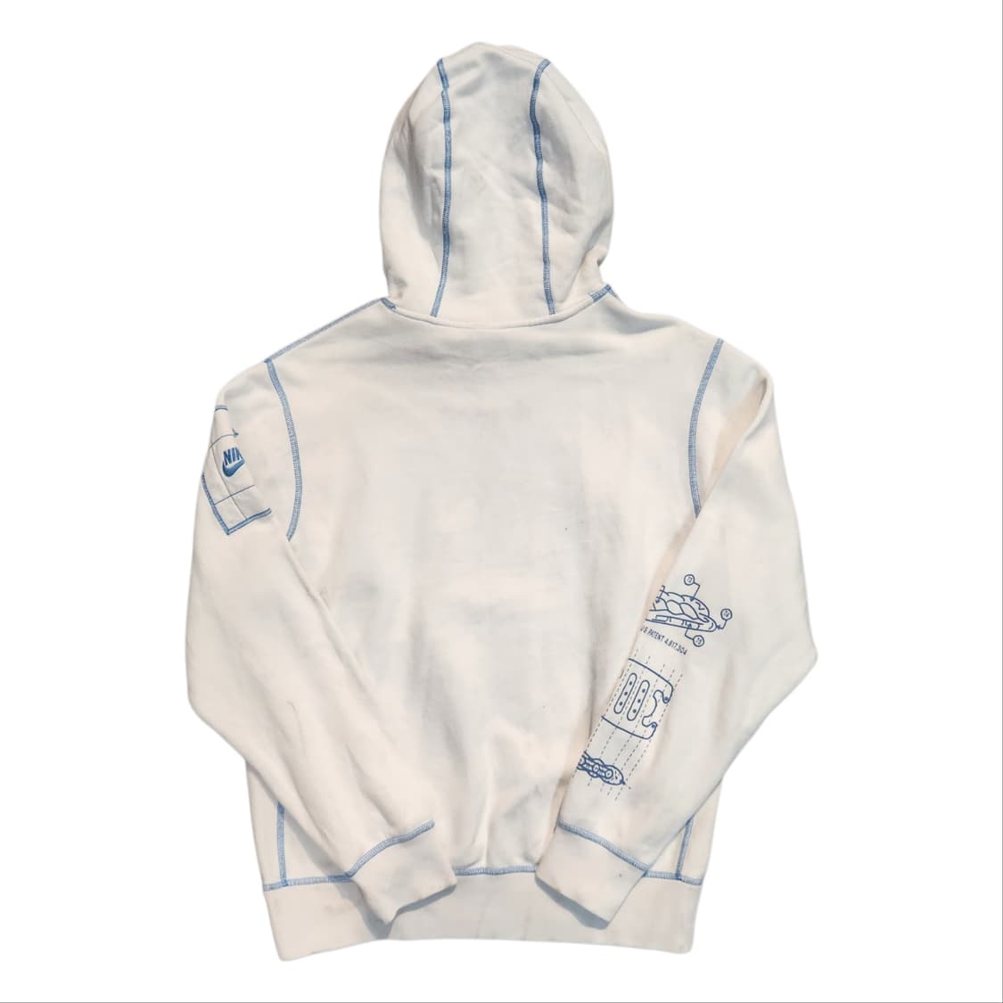 나이키 스우시 로고 화이트 후드티 (M) 상품이미지2