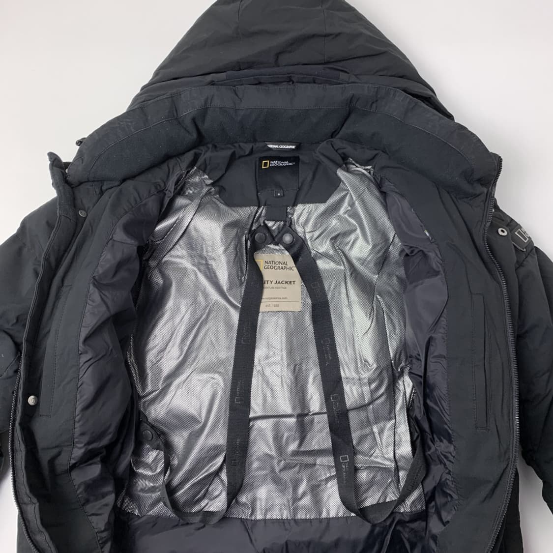 [90/정품] 내셔널지오그래픽 덕다운 롱패딩 블랙 상품이미지4
