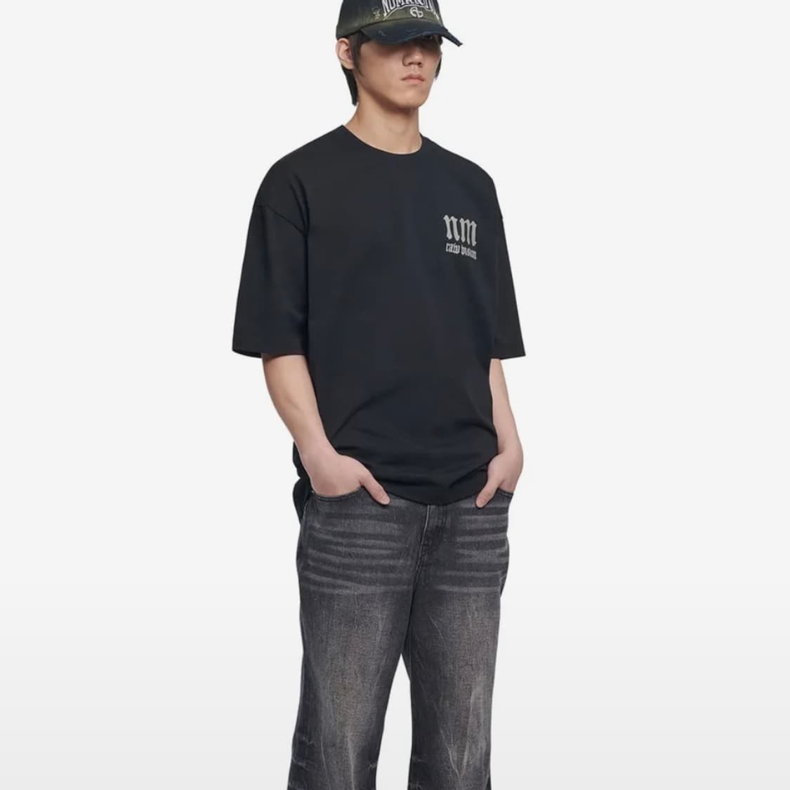 노매뉴얼 R.V ARCH 반팔티셔츠 블랙 상품이미지3