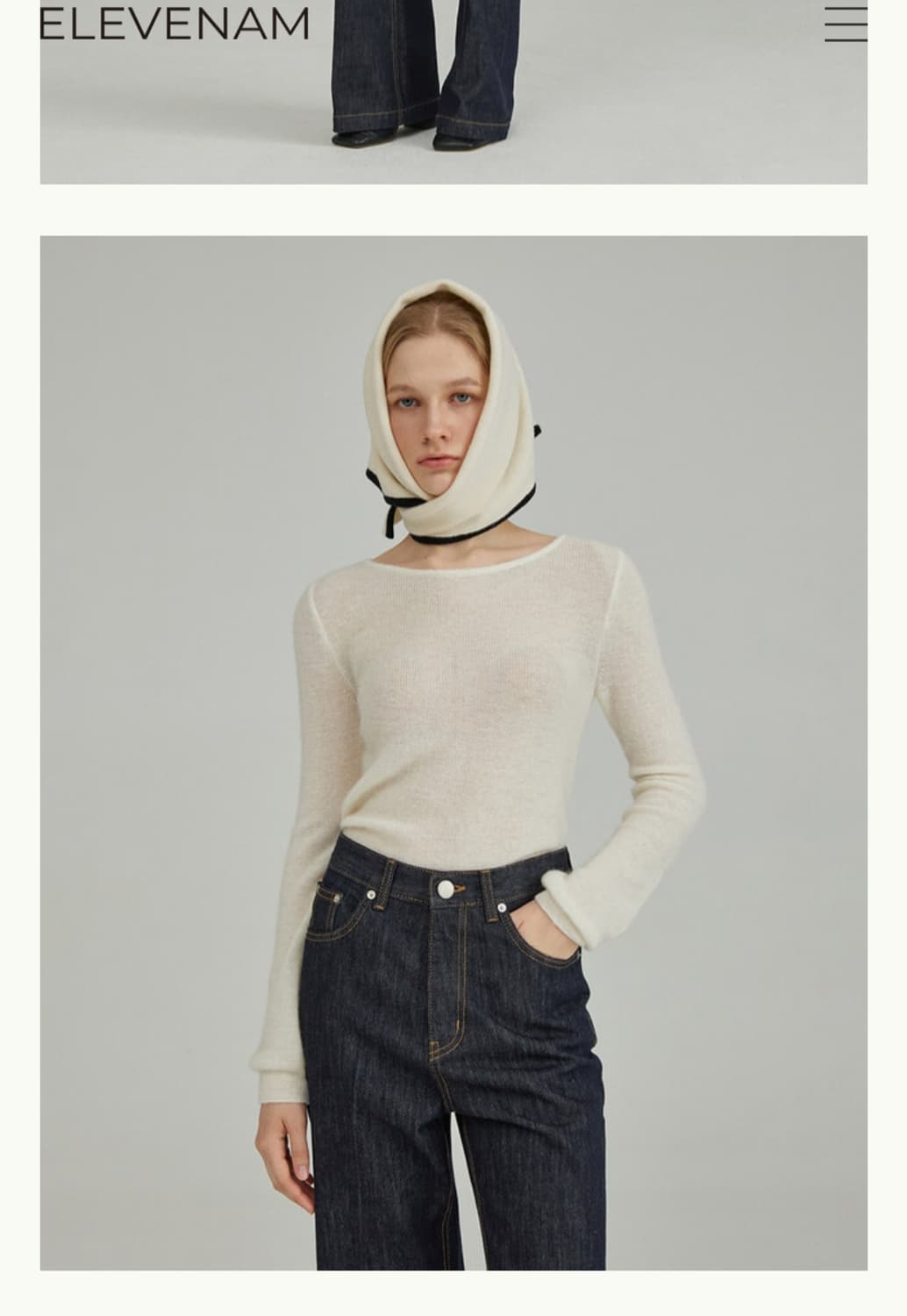 11AM 알파카 보트넥 니트 상품이미지1