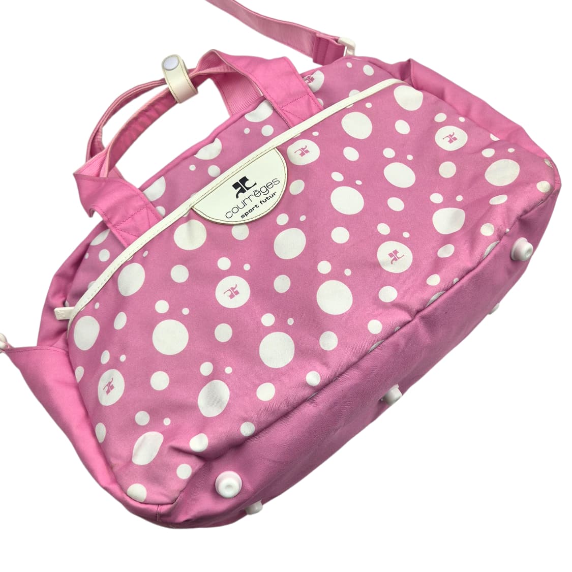 00s 꾸레쥬 핑크 물방울 스포티 3way 볼링백 상품이미지3