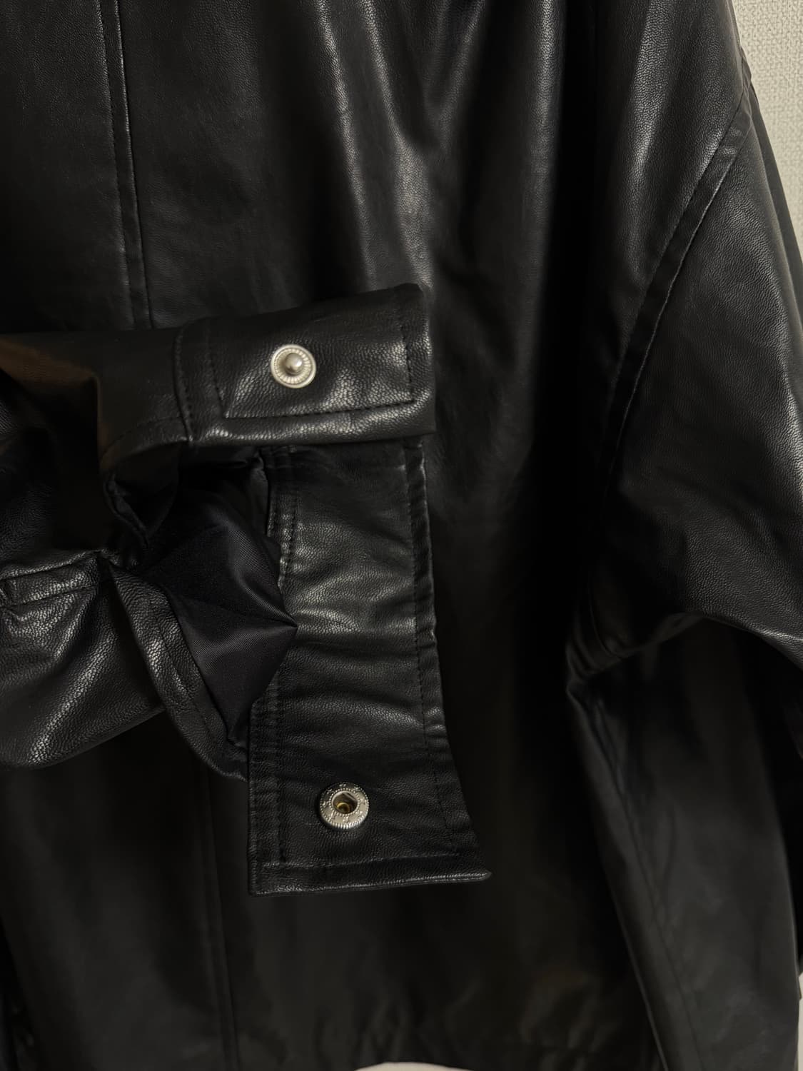 vintage black Leather Jacket 상품이미지4