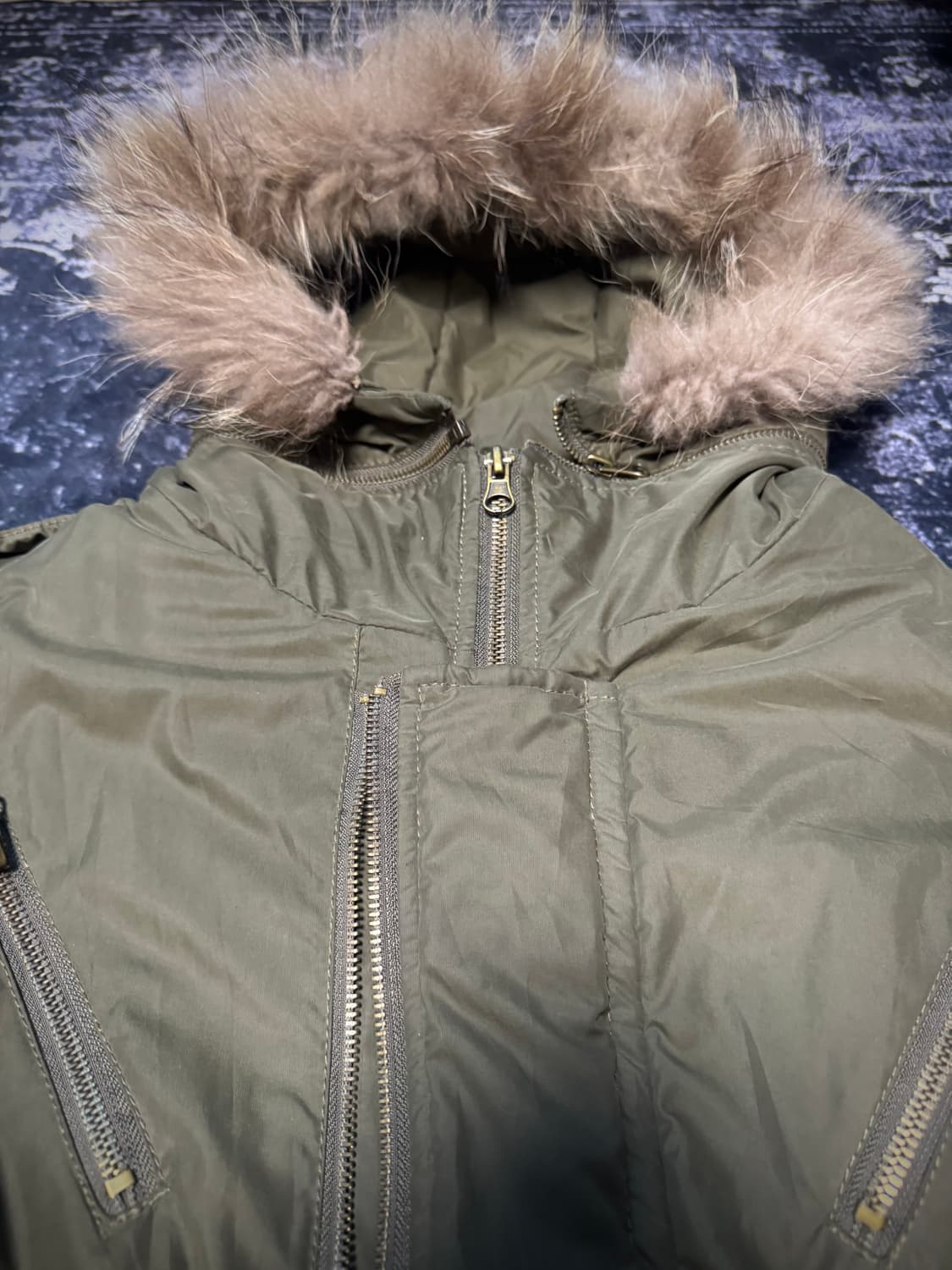 00s mode Vintage Olive Field Jacket 상품이미지2