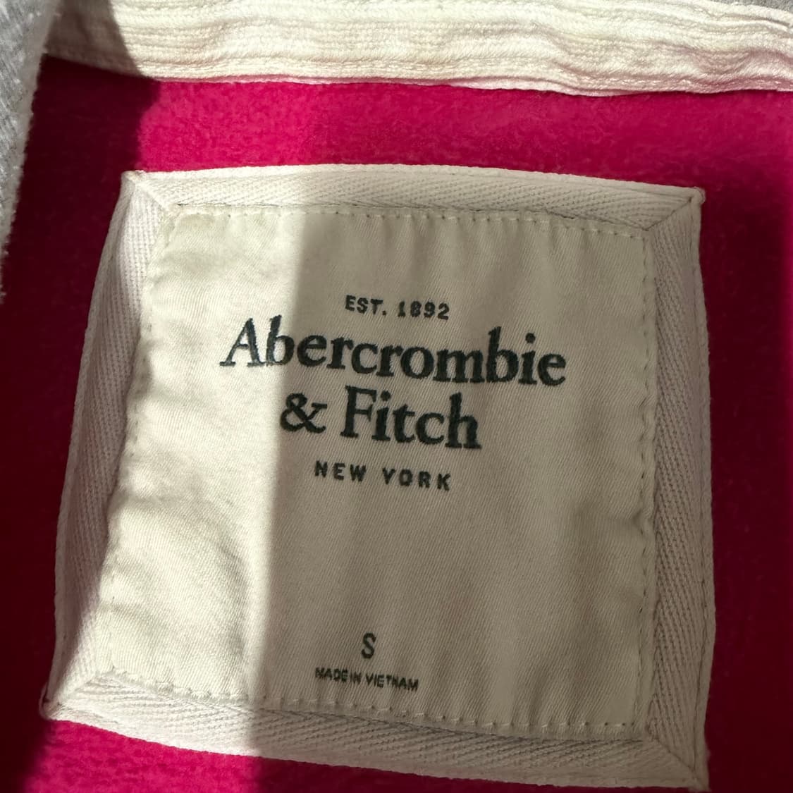 아베크롬비 핑크 후드집업 s 상품이미지3