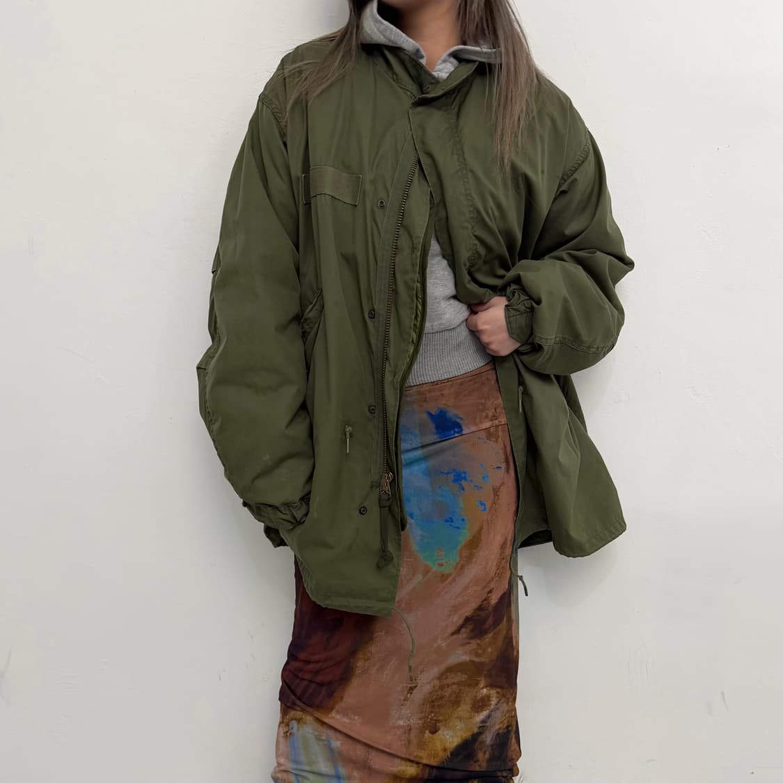 자라 풀 프린팅 매쉬 롱 스커트 상품이미지4